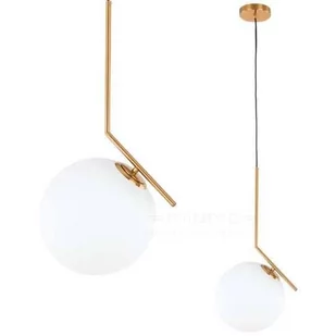 Italux Lampa wisząca Mondo MDE648 1 mosiądz biały MDE648/1 - Lampy sufitowe - miniaturka - grafika 1