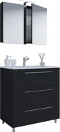 Szafki łazienkowe - Schubo szafka łazienkowa szafka z lustrem 60 cm czarny. - miniaturka - grafika 1