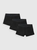 Majtki dla dzieci - 4F Bielizna bokserki (3-pack) chłopięce - czarne 122/128 (6-8 lat) - miniaturka - grafika 1