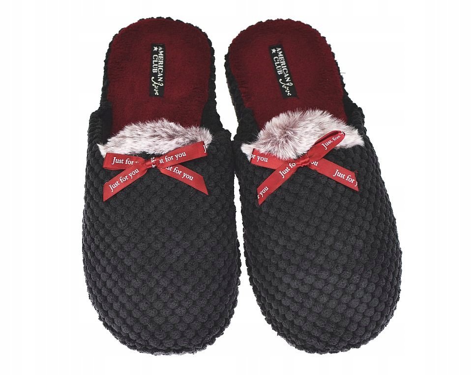 Kapcie komfortowe pantofle damkie domowe laczki SL13/23 bk roz. 38