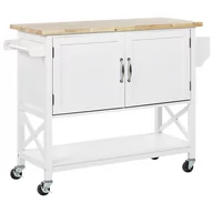 Wózki kuchenne - Beliani Wózek kuchenny biały MELE - miniaturka - grafika 1