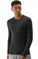 Koszulki męskie - Męski longsleeve treningowy szybkoschnący bluzka 4F M273 20S czarny M - miniaturka - grafika 1