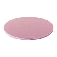 Dodatki do ciast w proszku - Decora okrągły podkład pod tort różowy 25cm - miniaturka - grafika 1