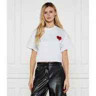 Koszulki i topy damskie - Karl Lagerfeld T-shirt HEARTS Cropped Fit - miniaturka - grafika 1