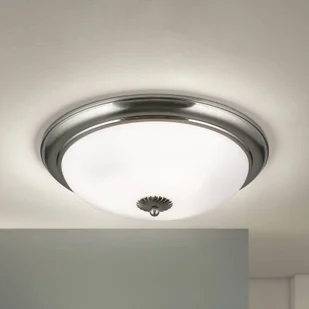 ORION Lampa sufitowa Empire, Ø 48 cm, matowy nikiel, matowe opalowe szkło - Lampy sufitowe - miniaturka - grafika 1