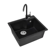 Zlewozmywaki z baterią - Franke UBG 610 Granitowy Onyx + bateria Pola Onyx - miniaturka - grafika 1