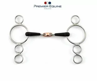 PREMIER EQUINE Wędzidło Pessoa gumowe z miedzianym łącznikiem 15 mm - Akcesoria jeździeckie - miniaturka - grafika 1