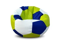 Fotele i pufy dla dzieci - Pufa piłka XXXL worek biało-limonkowo-fioletowa - miniaturka - grafika 1