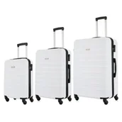 Walizki - Zestaw walizek SEMI LINE T5952 Biały - miniaturka - grafika 1