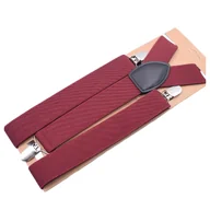 Dodatki do ubrań - Szelki do spodni 3,5 cm bordowy - miniaturka - grafika 1