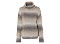 Swetry damskie - esmara® Sweter damski z wełną (XS (32/34), szary/biały/beżowy) - miniaturka - grafika 1