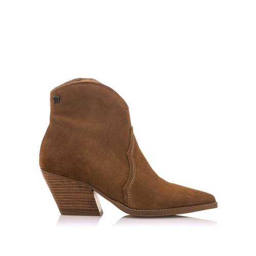 MTNG Botki na obcasie Damskie botki na obcasie MISSOURI 59743 Damskie | Botki na co dzień | Zapięcie na zamek błyskawiczny, Brązowy brązowy, 41 EU