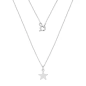 Naszyjniki - Srebrny naszyjnik z gwiazdką - miniaturka - grafika 1