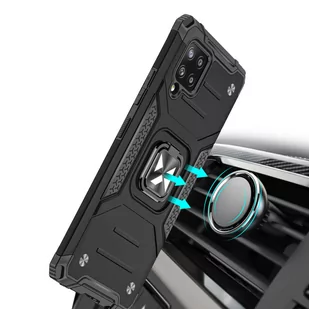 Wozinsky Ring Armor pancerne hybrydowe etui pokrowiec + magnetyczny uchwyt Samsung Galaxy A42 5G czerwony - Etui i futerały do telefonów - miniaturka - grafika 6