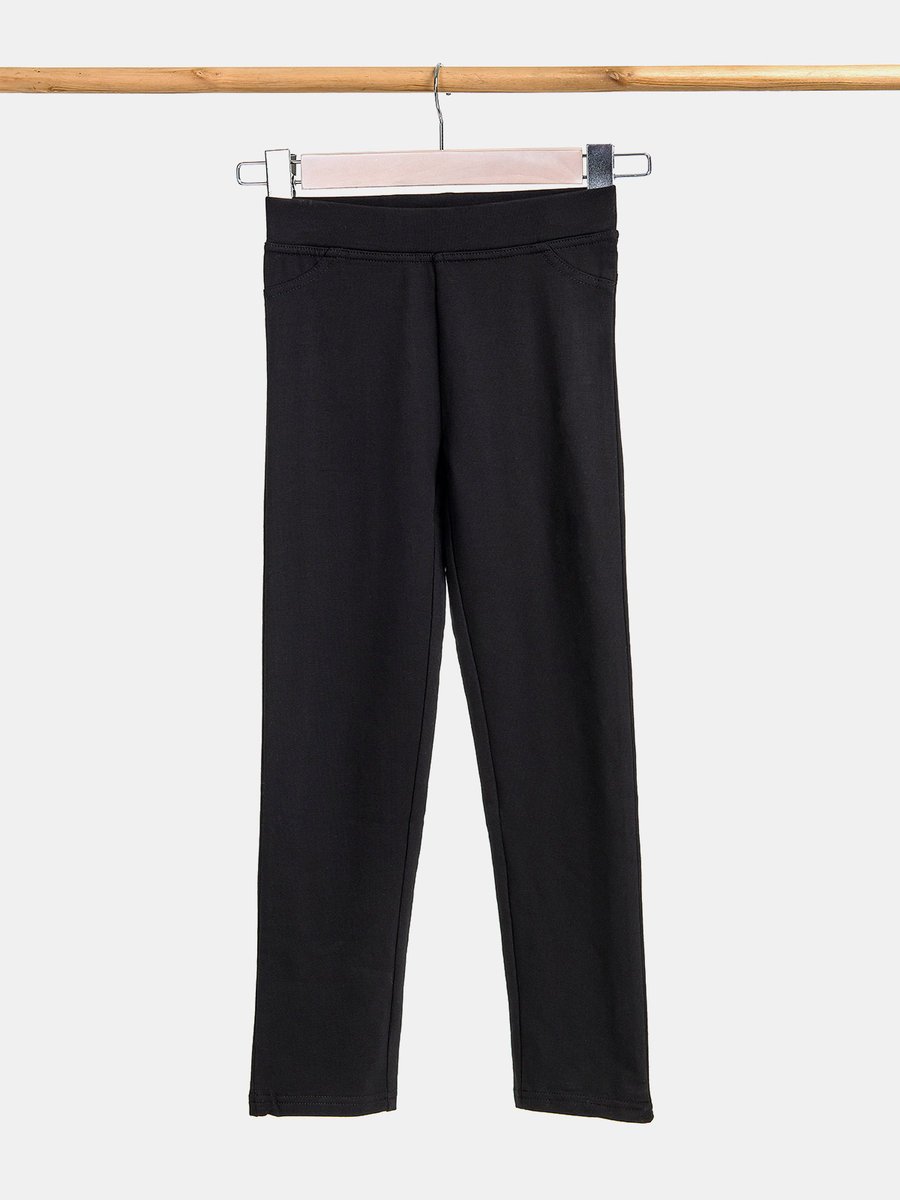 Gładkie legginsy czarny 122