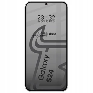 Prywatyzujące szkło hartowane Bizon Glass Edge Shadow do Galaxy S24, przyciemniane z czarną ramką - Szkła hartowane na telefon - miniaturka - grafika 1