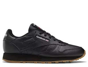 "Reebok Classic Leather Młodzieżowe Czarne (GZ6093)" - Sneakersy damskie - miniaturka - grafika 1