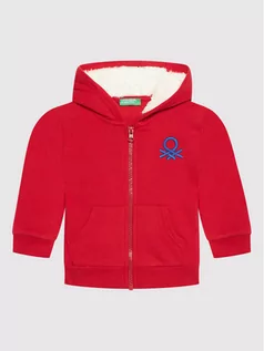 Bluzy dla chłopców - Benetton United Colors Of Bluza 3EB5C5997 Czerwony Regular Fit - grafika 1
