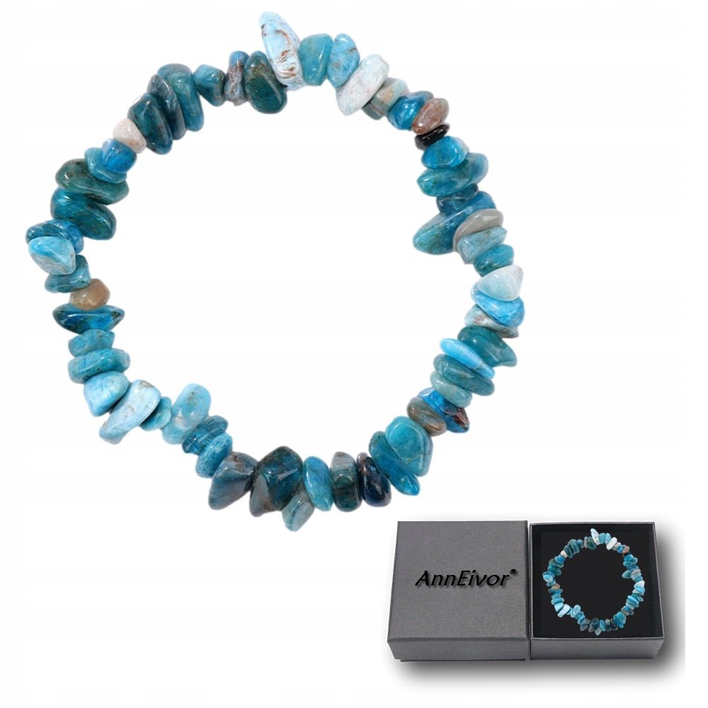 Bransoletka Uniseks Kamień Naturalny Apatyt Koraliki 5-8 mm Regulowana