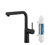 Baterie kuchenne - KFA Armatura Duero Pure Move 6623-422-81 Czarny mat Stal szlachetna - miniaturka - grafika 1