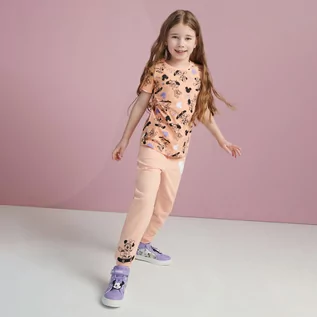 Spodnie i spodenki dla dziewczynek - Sinsay - Spodnie dresowe Myszka Minnie - Pomarańczowy - grafika 1