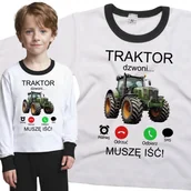 Piżamy dla dziewczynek - Piżama dziecięca Muszę Iść Traktor Dzwoni Ciągnik 98/104 - VoloDonum - miniaturka - grafika 1