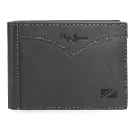 Portfele - Pepe Jeans Kurtka Poziomy portfel z portmonetką szary 11,5x8x1 cm Skóra by Joumma Bags, Szary, Talla única, Poziomy portfel z portfelem - miniaturka - grafika 1