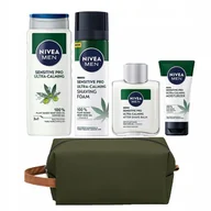 Zestawy kosmetyków damskich - Nivea Men, Sensitive Pro, Zestaw Kosmetyków Do Pielęgnacji, 4 Szt. + Kosmetyczka - miniaturka - grafika 1