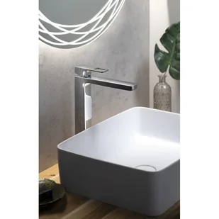 Sapho FT007 Forata bateria umywalkowa wysoka chrom - Baterie umywalkowe - miniaturka - grafika 4