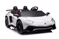 Pojazdy elektryczne dla dzieci - Auto Na Akumulator Lamborghini XXL A8803 Białe 24V - miniaturka - grafika 1
