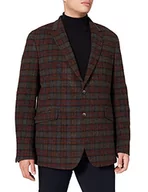 Kurtki męskie - Hackett London Męska kurtka w kratę Brushed Tartan, 8DFBROWN/ORNGE, 42 - miniaturka - grafika 1