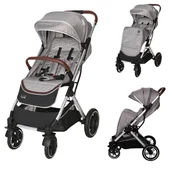 Wózki dziecięce - WÓZEK SPACEROWY SPACERÓWKA LEKKA LORELLI STORM SZARA - miniaturka - grafika 1