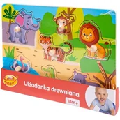 Układanki dla dzieci - Smily układanka drewniana Zoo Uchwyty - miniaturka - grafika 1