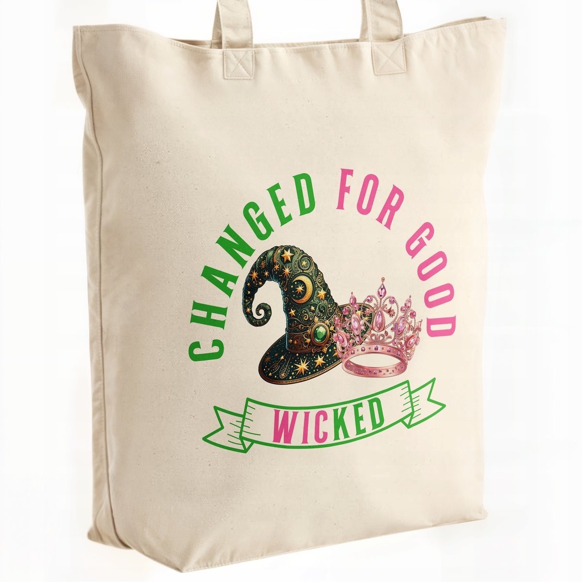 Torba bawełniana Premium Wicked For Good Oz Elphaba Glinda Dla Fanów