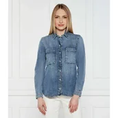 Koszule damskie - Patrizia Pepe Jeansowa koszula Regular Fit - miniaturka - grafika 1