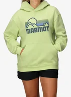 Bluzy damskie - Bluza z kapturem damska Marmot Coastal Hoody - matcha - miniaturka - grafika 1