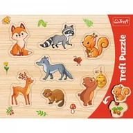 Układanki dla dzieci - Trefl Ramkowe układanki kształtowe - Las - miniaturka - grafika 1
