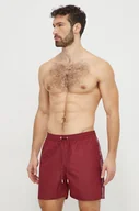 Stroje kąpielowe - Calvin Klein szorty kąpielowe kolor bordowy - miniaturka - grafika 1