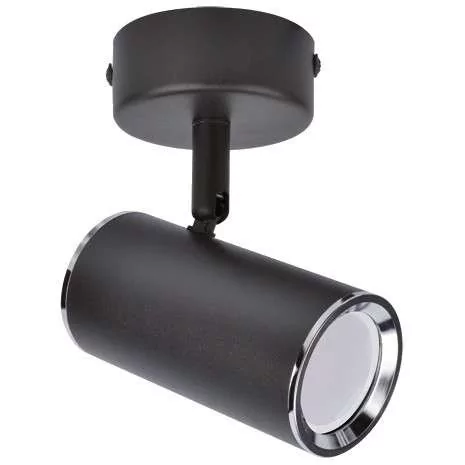 Ideus LAMPA sufitowa MEGAN 03656 natynkowa OPRAWA metalowy reflektorek kinkiet tuba ścienna czarna 03656