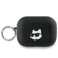 Akcesoria do słuchawek - Etui Karl Lagerfeld Monogram Choupette Head na AirPods Pro 2 - czarne - miniaturka - grafika 1