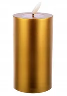 Lampiony i znicze - Świeczka wkład znicza LED efekt płomienia 10 cm na baterie AA złoty znicz - miniaturka - grafika 1