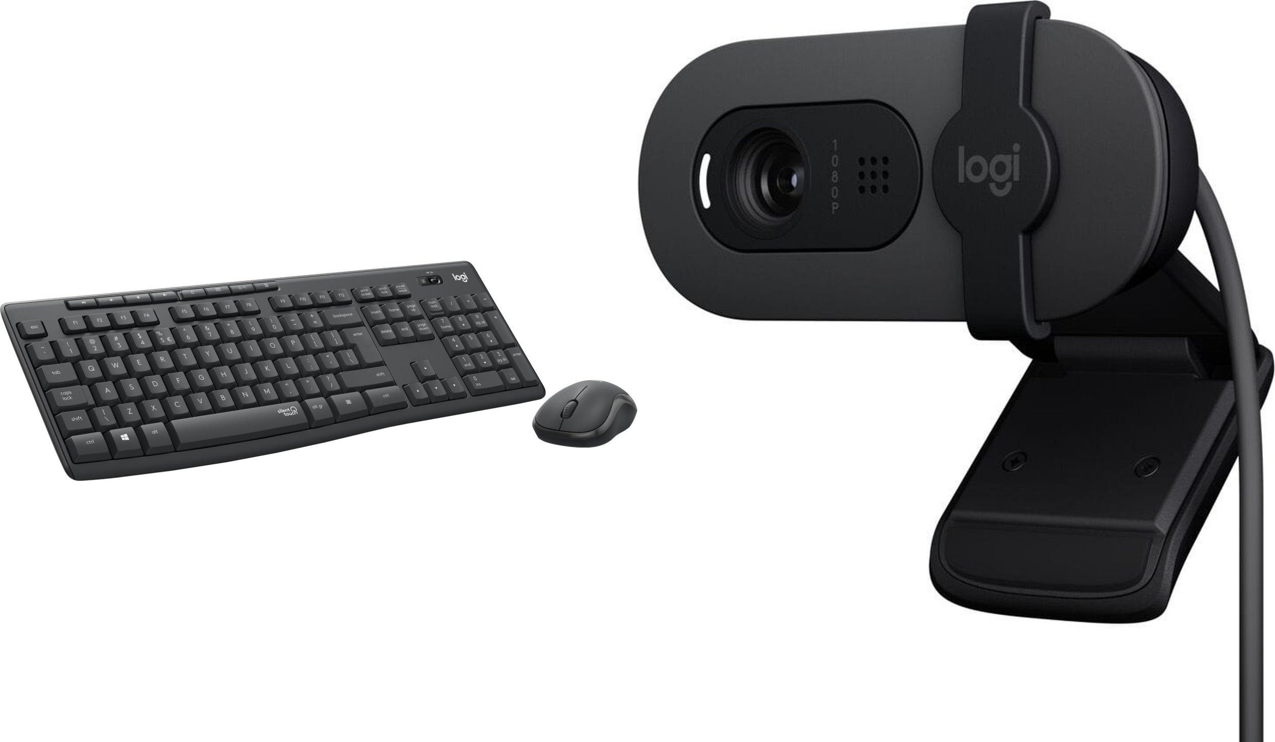 Klawiatura + mysz Logitech MK295 Silent Wireless Combo 920-009800 + Brio 100 960-001585