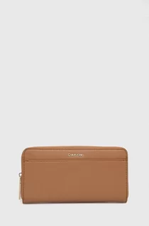 Portfele - Calvin Klein portfel damski kolor brązowy - grafika 1