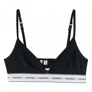Biustonosz basic Guess Carrie Triangle - czarny - GUESS - Bielizna sportowa damska - miniaturka - grafika 1