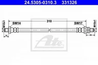 Przewody hamulcowe - ATE PRZEWÓD HAMULCOWY 24.5305-0310.3 FORD FIESTA 1.8DI 00-03 - miniaturka - grafika 1