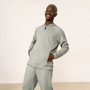 Męska bluza dresowa rozpinana z kapturem OUTHORN OTHAW22TFSWM020 - szara - Outhorn - Bluzy sportowe męskie - miniaturka - grafika 1
