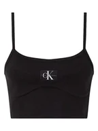 Koszulki i topy damskie - Calvin Klein Top w kolorze czarnym - miniaturka - grafika 1
