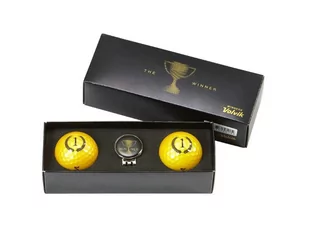 Piłki golfowe VOLVIK CHAMPION BOX (zestaw 2 złotych piłek) - Golf - miniaturka - grafika 1