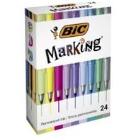 Markery permanentne - BIC ZESTAW Markery permanentne MARKING 24 KOLORY 10315 - miniaturka - grafika 1