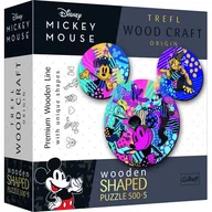 Puzzle - Puzzle 500+5 drewniane konturowe  Kolorowa Myszka Mickey 20168 - Trefl PAP - miniaturka - grafika 1